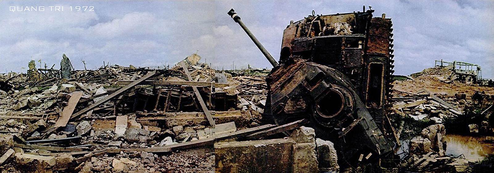 Thành Phố Quảng Trị đổ nát trong trận chiến 1972
