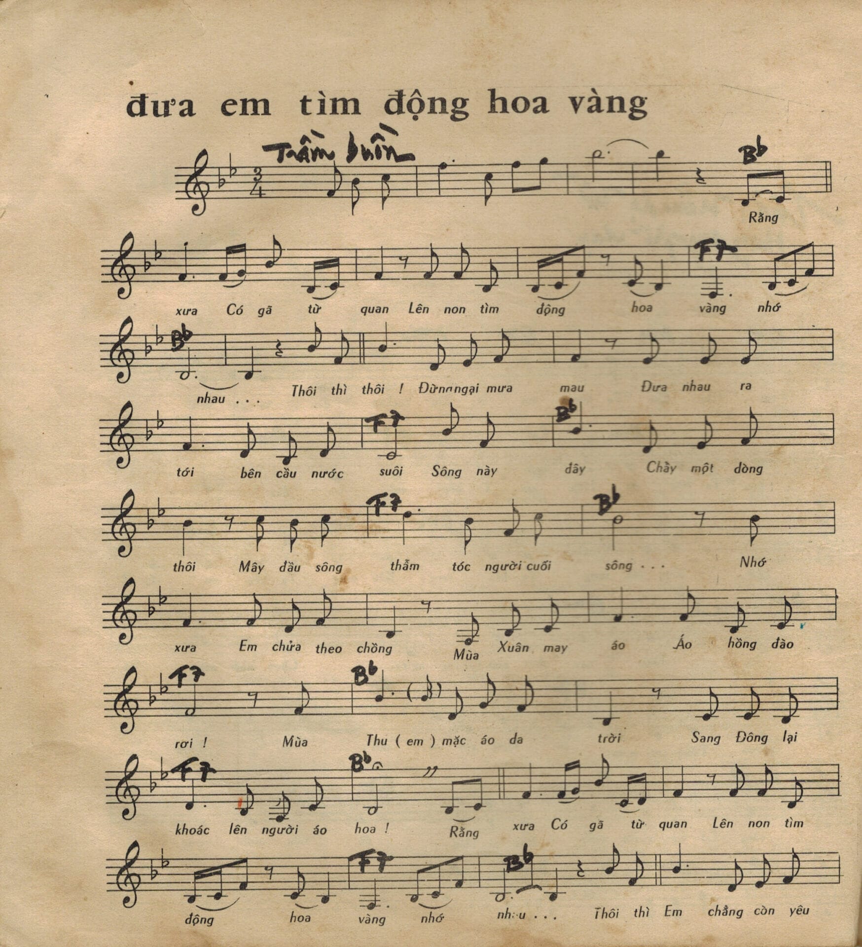 Phạm Duy: THƯƠNG CA CHIẾN TRƯỜNG – Đưa Em Tìm Động Hoa Vàng (thơ PHẠM THIÊN THƯ) – T.Vấn và Bạn Hữu