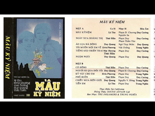 Băng nhạc Màu Kỷ Niệm (1983) | Lệ Thu, Duy Quang, Thái Hiền, Mai Hương, Elvis Phương