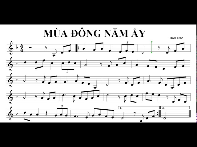 MÙA ĐÔNG NĂM ẤY _ Sheet nhạc