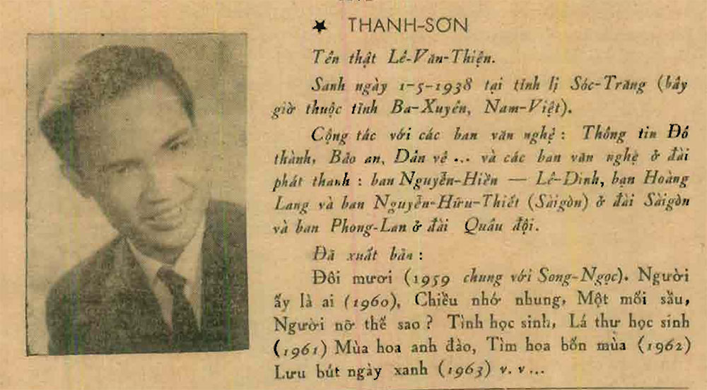 Bài phỏng vấn nhạc sĩ Thanh Sơn năm 25 tuổi (1963) - Tiết lộ lý do ông trở thành "nhạc sĩ của lứa tuổi học trò"