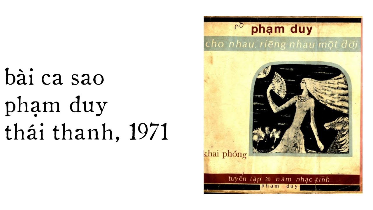 Thái Thanh hát Bài Ca Sao (Phạm Duy) (1971) - YouTube