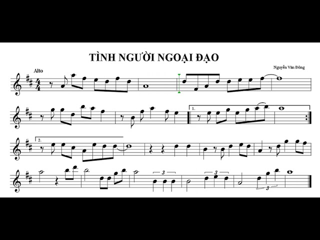 Đọc nhạc TÌNH NGƯỜI NGOẠI ĐẠO Sheet Alto