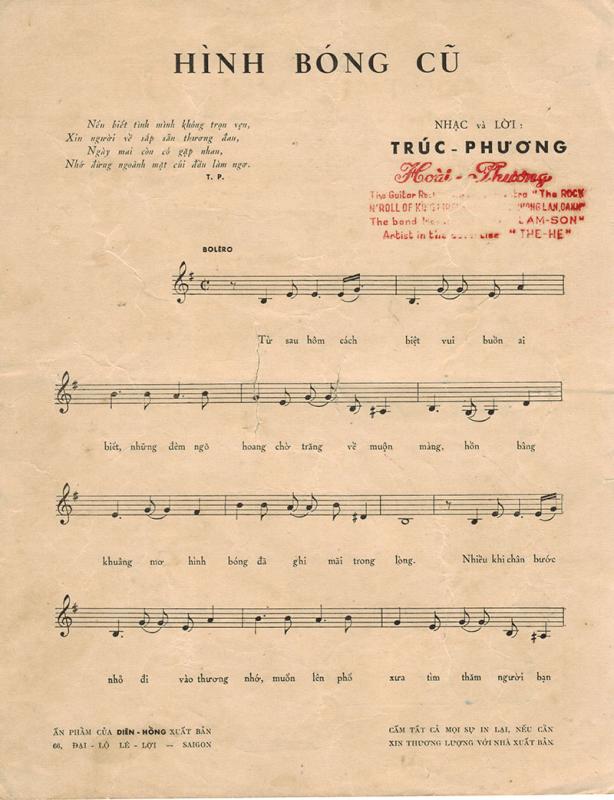 Hình bóng cũ (Trúc Phương) – Sheet nhạc Piano