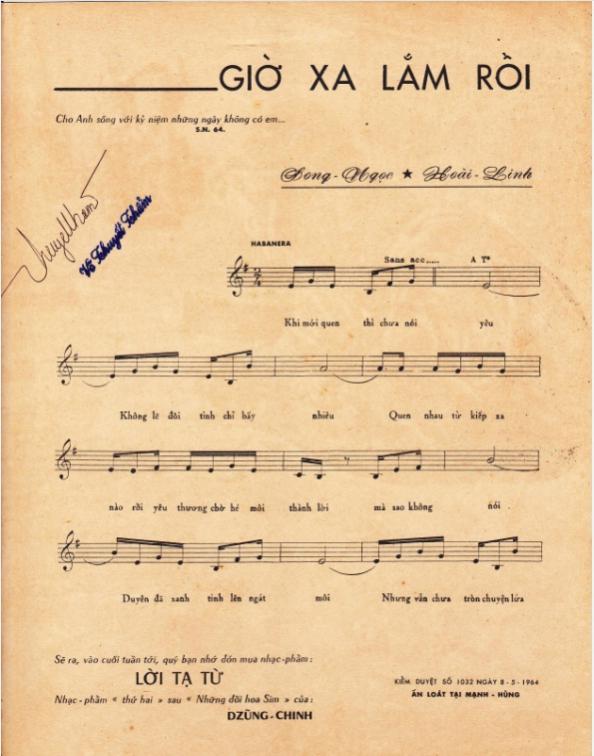 Giờ xa lắm rồi (Hoài Linh – Song Ngọc) – Sheet nhạc Piano